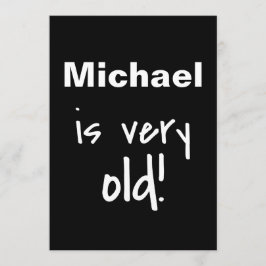 Name Sehr alt Wende 40 Black Birthday Einladung