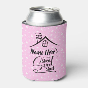 Name Shed Sweet Shed Pink White Floral hinzufügen Dosenkühler