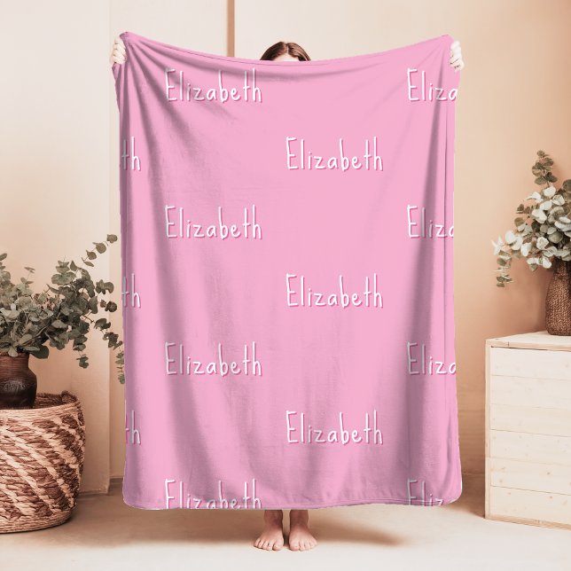 Name Sherpa Blanket Rosa Personalisiertes Mädchen Sherpadecke (Von Creator hochgeladen)