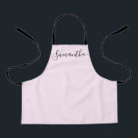 Name Simple Chic Elegant Skriptname Schürze<br><div class="desc">Ihre kleine Helferin Liebe eine niedliche Schürze mit einem eleganten und modernen Drehbuch,  während sie diese Goodies backt,  köstliche Geschirr kocht oder mit ihren Pflanze arbeitet. Ein perfektes Geschenk,  um ihre Talente zu fördern. Schwarzes Skript für den Namen mit langjährigen Schwanz-Verzierungen.</div>