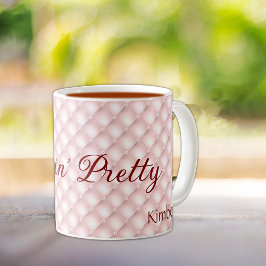 Name, Sippin' Hübsch Pink Tufted 11oz Kaffeemaschi Kaffeetasse