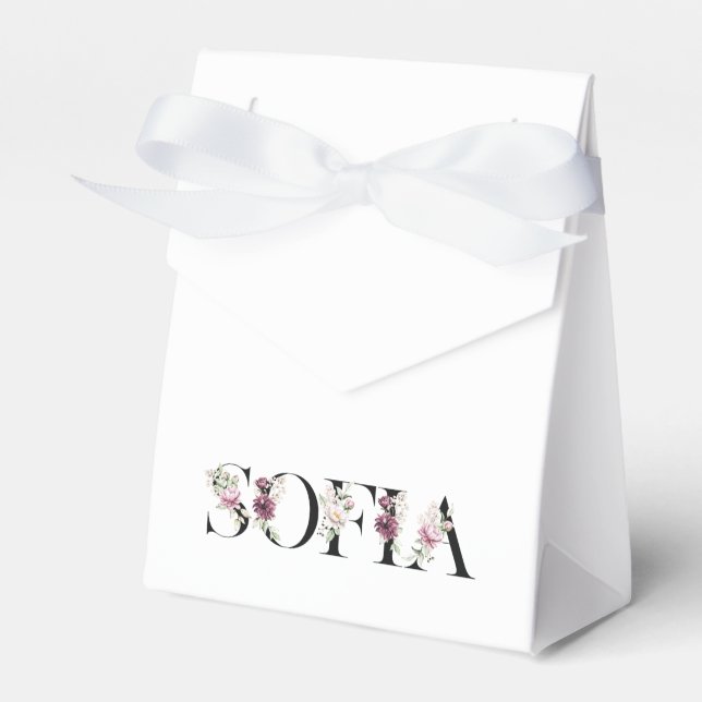 Name Sofia. Geschenkschachtel (Vorderseite)