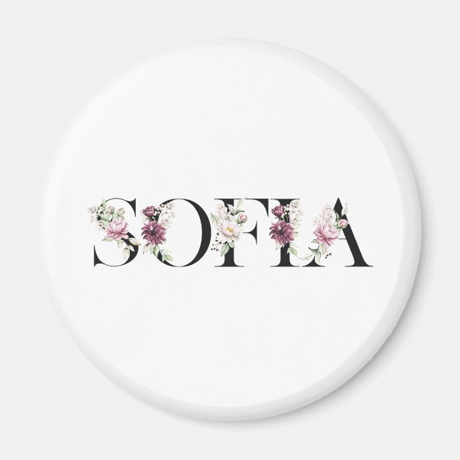 Name Sofia. Magnet (Vorne)