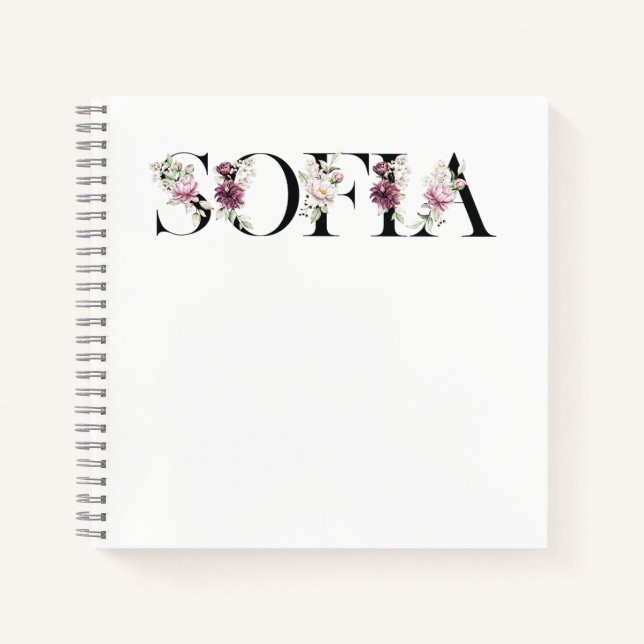 Name Sofia.Mein Name ist Sofia. Notizbuch (Vorderseite)