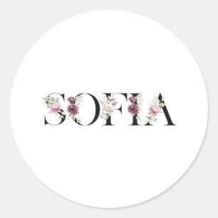 Name Sofia. Runder Aufkleber