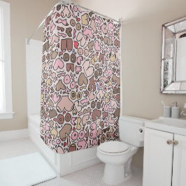 Name Spaß neutrales Brustmuster Duschvorhang