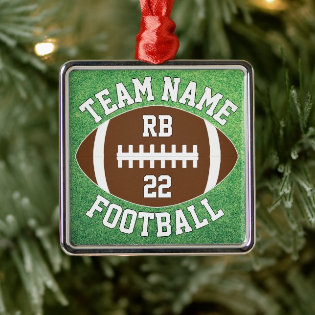 Name, Spielernummer und Anfangsbezeichnung des Fuß Ornament Aus Metall (Baum)