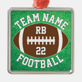Name, Spielernummer und Anfangsbezeichnung des Fuß Ornament Aus Metall