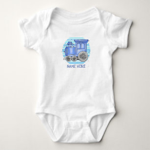 Name Steam Train Motor hinzufügen Baby Strampler