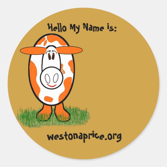 Name Stickers für Weston Price Meetings (Vorderseite)