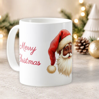 Name, süßer schwarzer Weihnachtsmann, Frohe Weihna Kaffeetasse