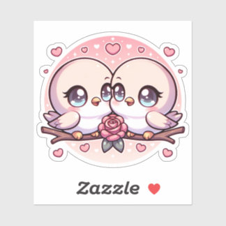 Name: Sweet Lovebirds Aufkleber