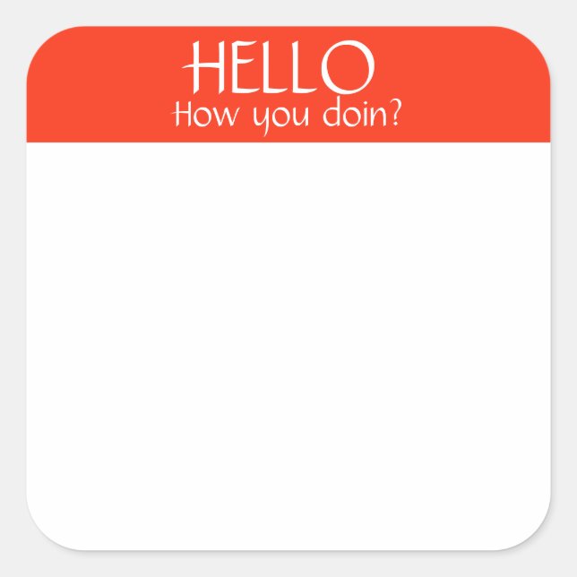 Name Tag Aufkleber Abzeichen Funny Party Spaß (Vorderseite)