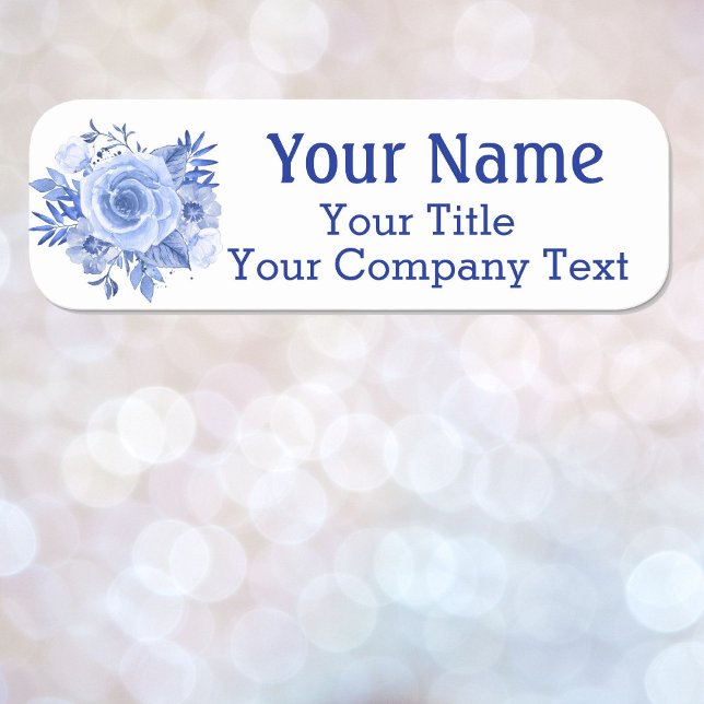 Name Tag Blue Rose Benutzerdefiniertes Abzeichen Namensschild (Von Creator hochgeladen)