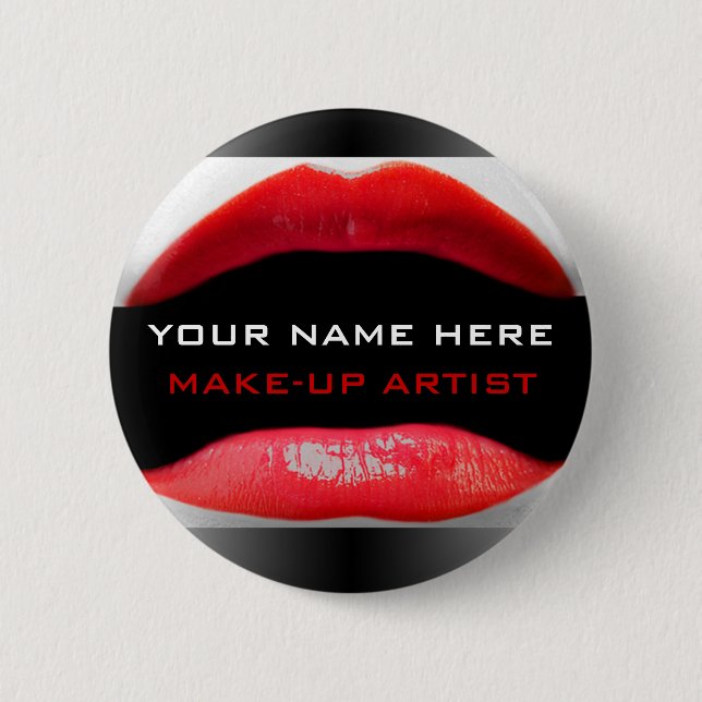 Name-Tag für Make-up Artists Button (Vorderseite)
