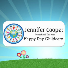 Name Tag Kids Daycare Logo Benutzerdefiniertes Abz Namensschild