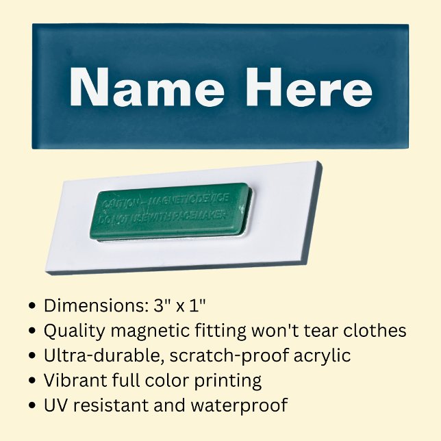 Name Tag mit Magnethalter Namenschild (Von Creator hochgeladen)