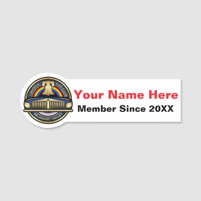 Name-Tag (Mitglied) Namensschild (Vorderseite)