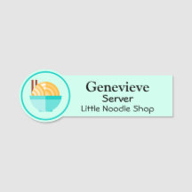 Name Tag Noodle Restaurant Logo Custom Abzeichen