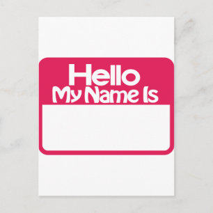 Name-Tag Postkarte