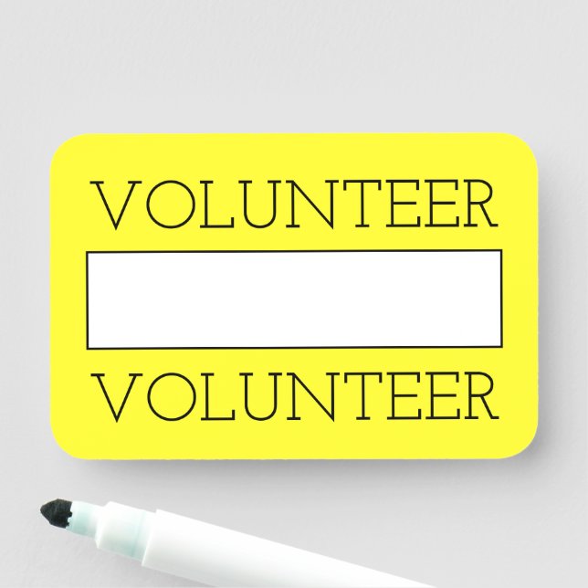 Name-Tag "VOLUNTEER" Namensschild (Beispiel)