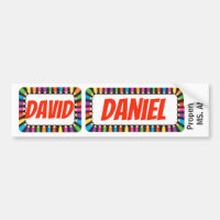 Name Tags David und Daniel zeichen/Aufkleber/Magne
