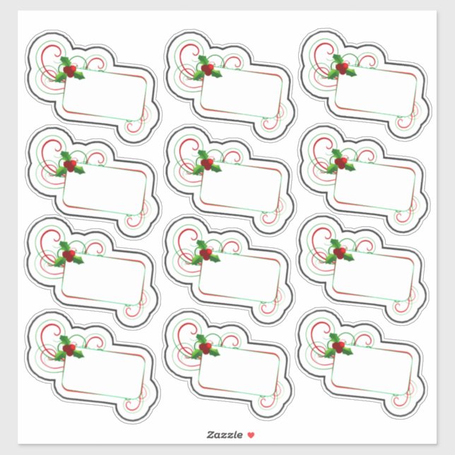 Name-Tags des WeihnachtsParty Aufkleber (Blatt)