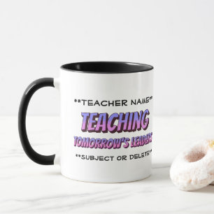 Name Tasse Cartoon Stil Lehrende