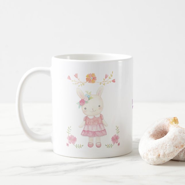 Name-Tasse personalisierte niedliche Kaffeetasse (Mit Donut)