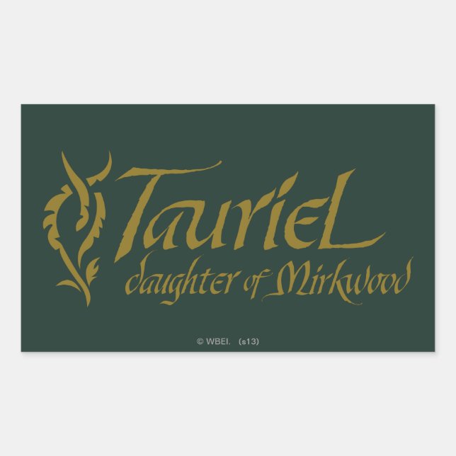 Name TAURIEL™ Rechteckiger Aufkleber (Vorderseite)