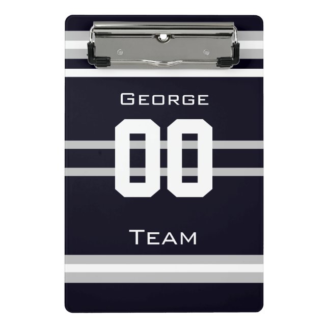 Name,#, Team, Sportfan Team Mini Klemmbrett (Vorderseite)