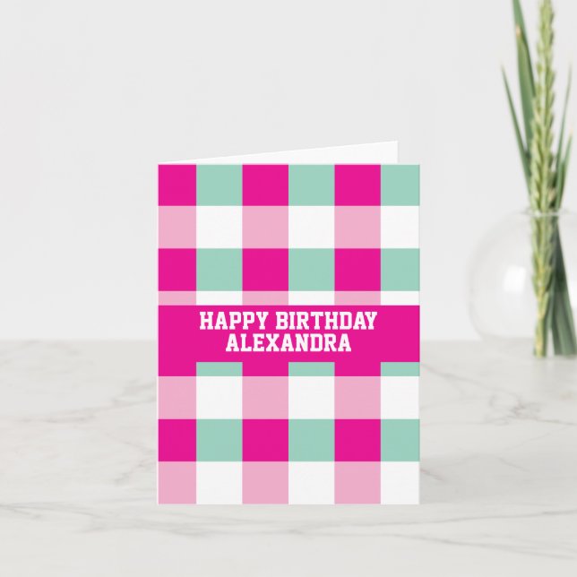 Name Template Happy Birthday Card  Einladung (Vorderseite)