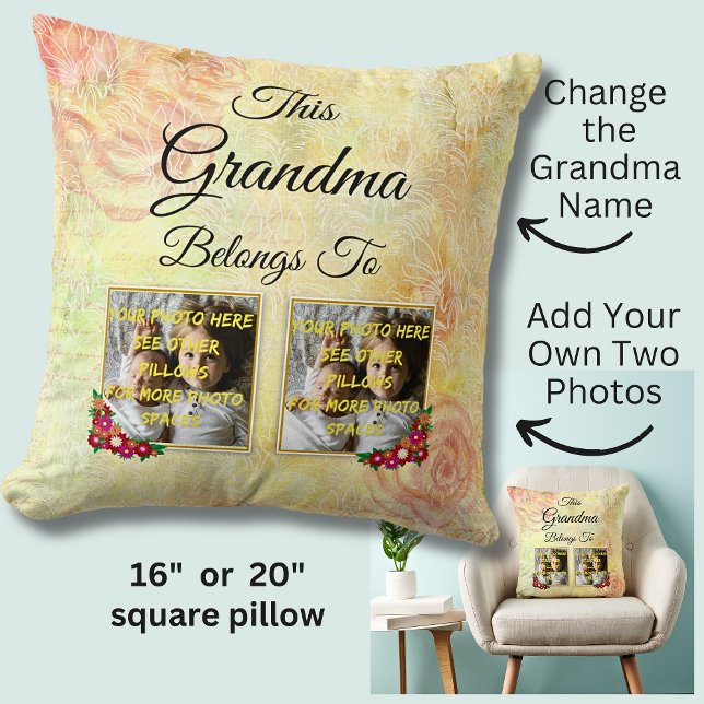 Name Text ändern Dieses Oma gehört zu Foto Kissen (Von Creator hochgeladen)