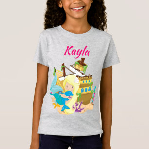 Name/Text Girls' Fine Jersey-T - Shirt hinzufügen