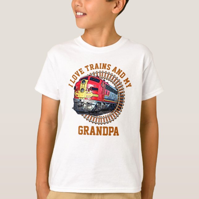 Name Text I Liebe Züge & Großer Diesel ändern T-Shirt (Vorderseite)