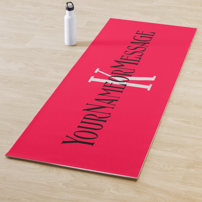 Name, Text | Liebliche amerikanische Rose Red Yogamatte (Beispiel)