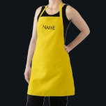 Name, Text minimalistisch goldgelb anpassen Schürze<br><div class="desc">Passen Sie mit Namen,  Text minimalistisch golden sonnigen gelben schwarzen Schürze. Geeignet für Köche,  Koch,  Keramik,  Keramiken,  Handwerk,  Arbeit,  Küche,  Backen,  Grillen,  Grill,  sowie Geschäfte und Geschäfte etc.</div>