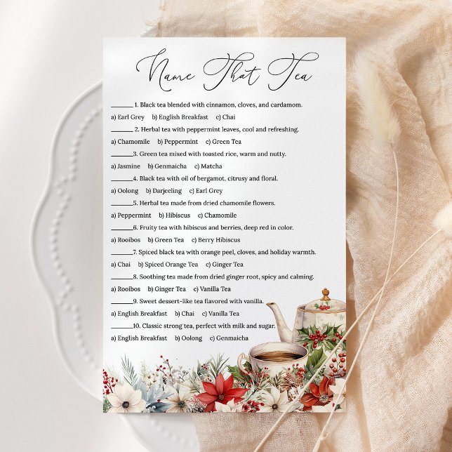 Name That Tea Christmas Tea Party Holiday Game (Von Creator hochgeladen)