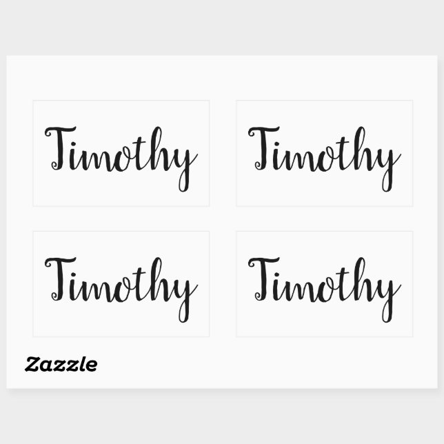 Name Timothy, Rechteckiger Aufkleber (Blatt)