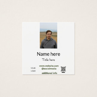 Name Titel hier Kontaktinfo QR-Code Logo Foto e