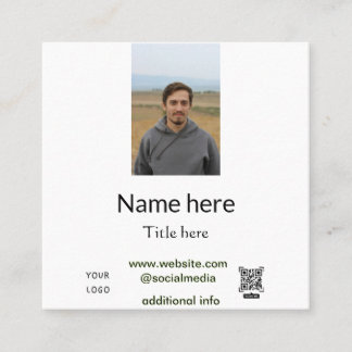 Name Titel hier Kontaktinfo QR-Code Logo Foto e Telefonnummerkarte