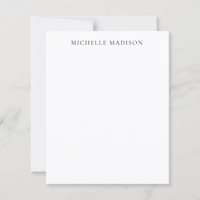 Name Trendy Minimalist Professionell Einfaches Pap (Vorderseite)