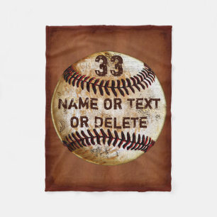 Name, Trikotnummer Coole Baseballdecke, 3 Größen Fleecedecke