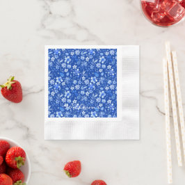 Name Tropische Blume Cobalt Blue Cocktail Cocktail Serviette