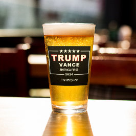 Name, Trump-Vance 2024 Wahl Keepake Pint Glas