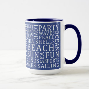 Name-u. Farbstrand-Haus-Tassen Tasse