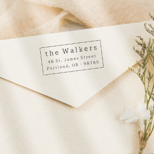 Name und Adresse des klassischen Rahmens Permastempel