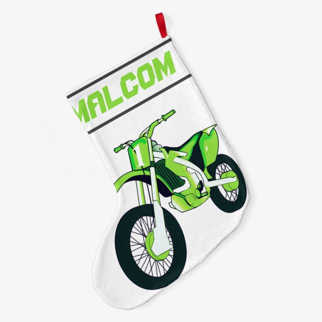 Name und Alter oder Nummer des Motorrads Großer Weihnachtsstrumpf (Rückseite (Hängend))