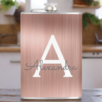 Name und Anfangsbuchstabe des Rose-Gold-Brushed-Me
