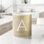 Name und Anfangsbuchstaben des Metallic Monogramms Kaffeetasse<br><div class="desc">Gold Imitate Metallic Stainless Steel Monogram Name und Initial Coffee Tasse. Die Kaffeetasse ist das ideale Geschenk für jemanden,  der luxuriöse metallische Designs Liebe.</div>